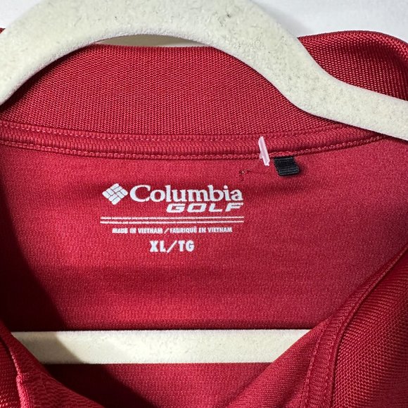 Columbia Golf Red Indiana Hoosiers Short Sleeve Polo Men's XL - Picture 3 of 5